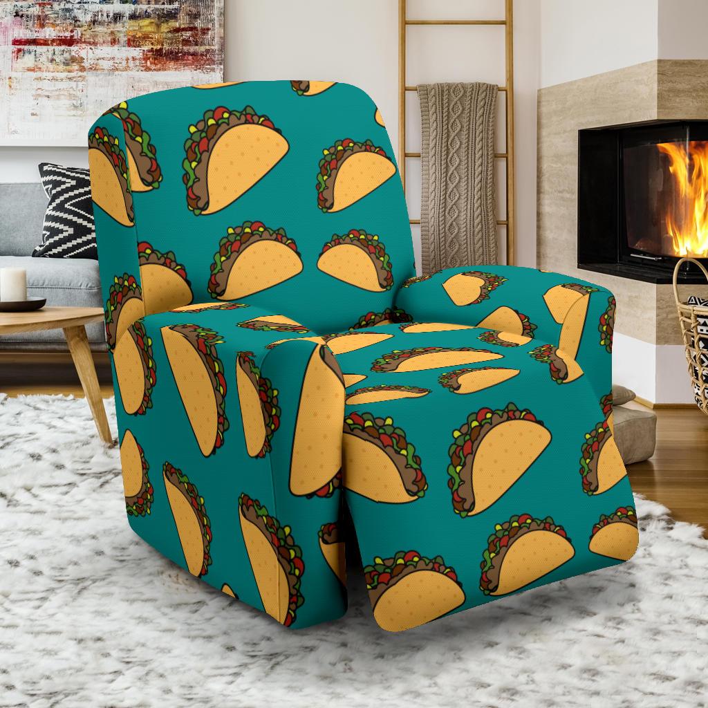 Taco Pattern Print Design TC07 Recliner Slipcover-JORJUNE.COM
