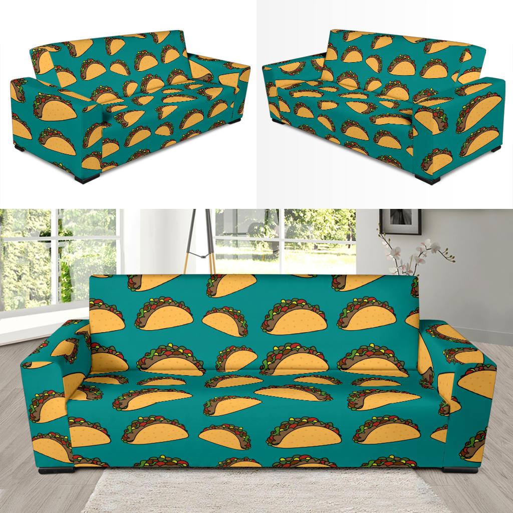 Taco Pattern Print Design TC07 Sofa Slipcover-JORJUNE.COM