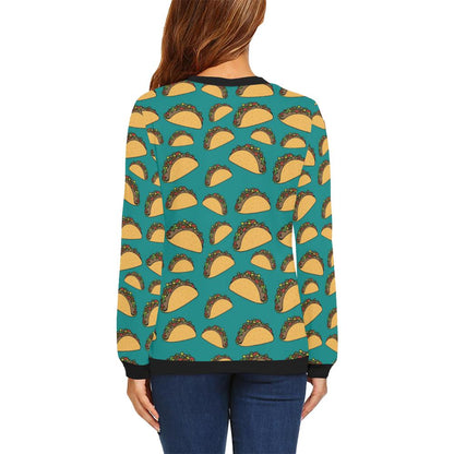 Taco Pattern Print Design TC07 Women Long Sleeve Sweatshirt-JorJune