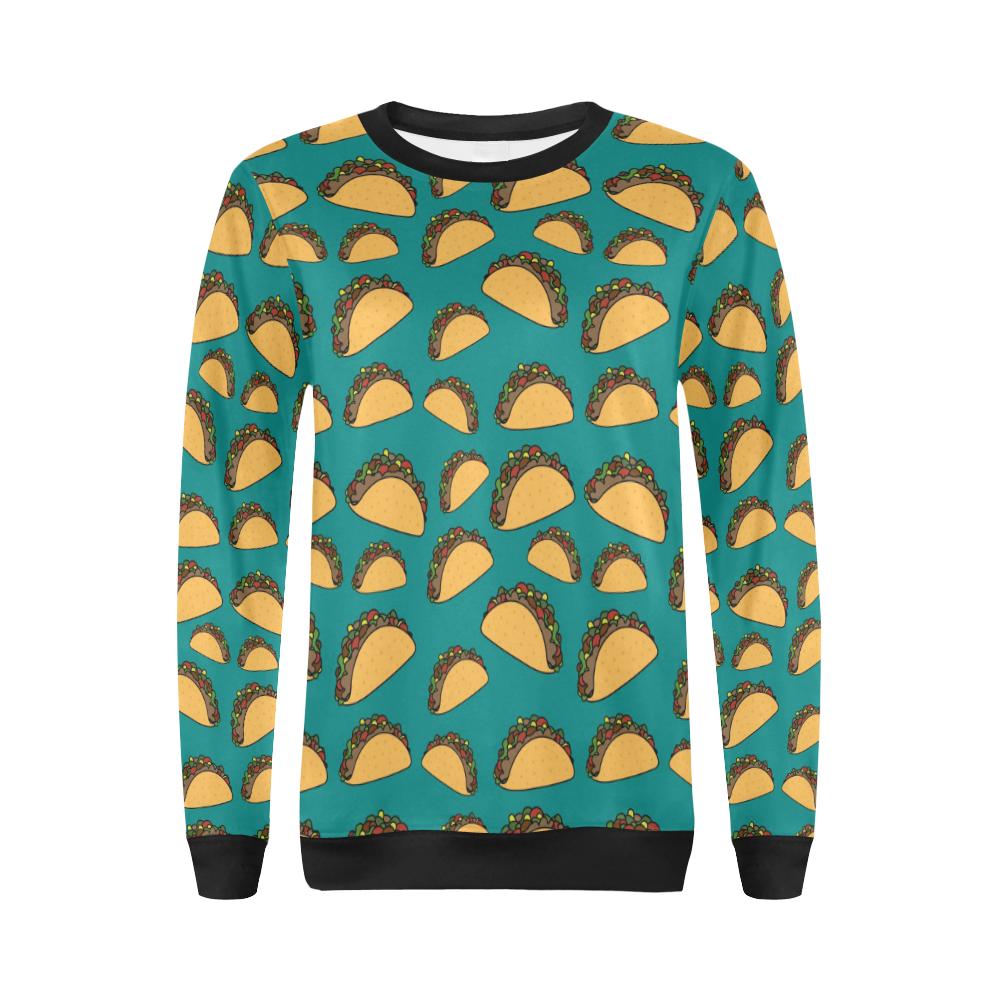 Taco Pattern Print Design TC07 Women Long Sleeve Sweatshirt-JorJune