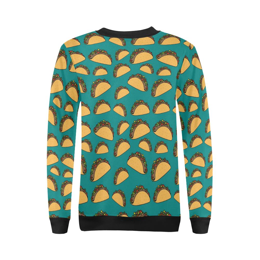 Taco Pattern Print Design TC07 Women Long Sleeve Sweatshirt-JorJune