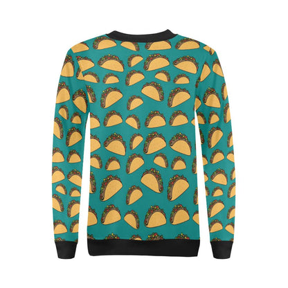 Taco Pattern Print Design TC07 Women Long Sleeve Sweatshirt-JorJune