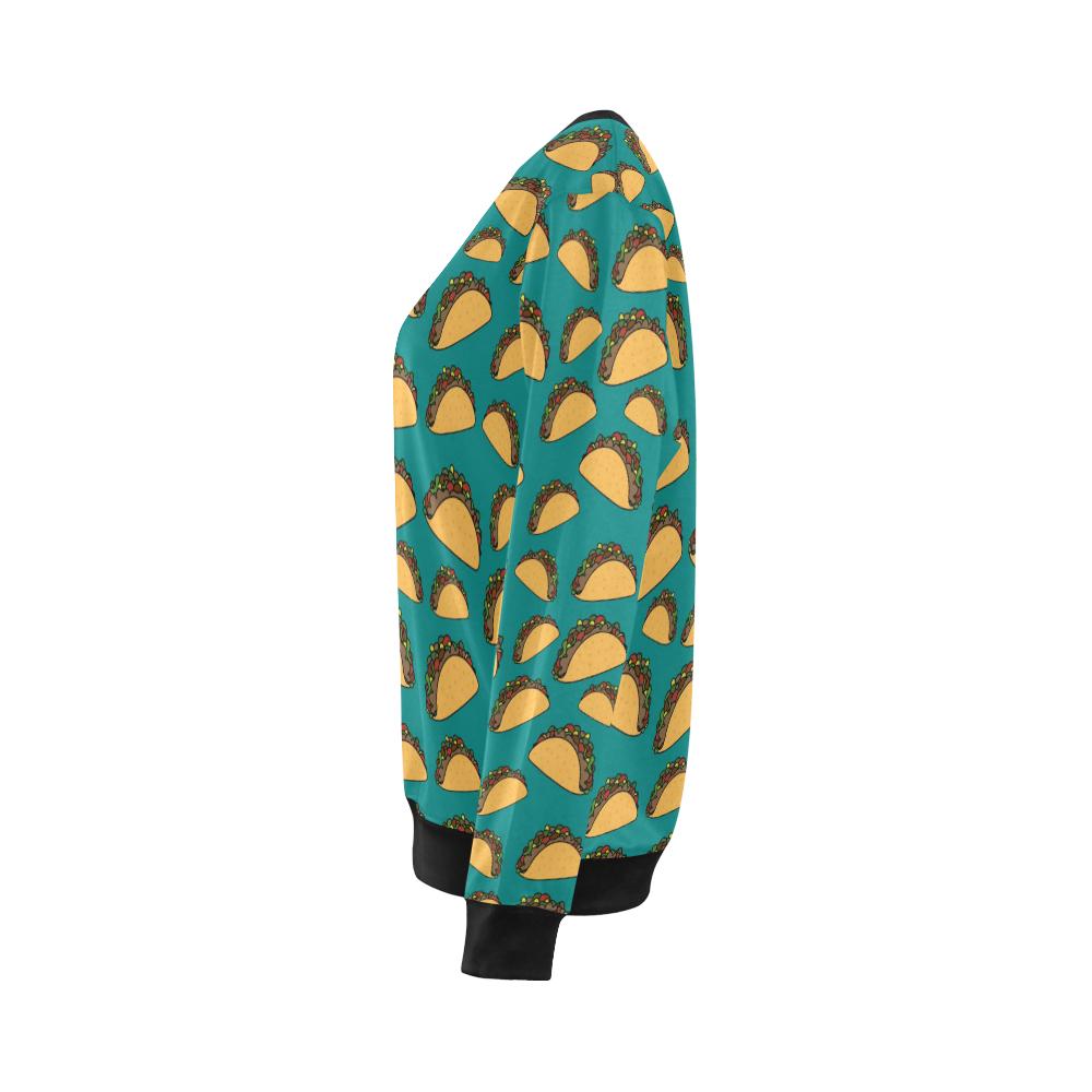 Taco Pattern Print Design TC07 Women Long Sleeve Sweatshirt-JorJune