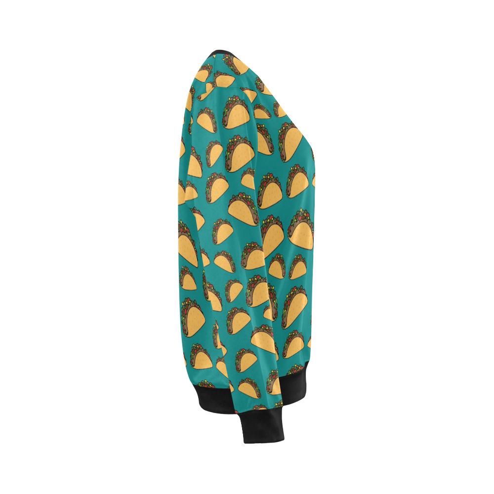 Taco Pattern Print Design TC07 Women Long Sleeve Sweatshirt-JorJune