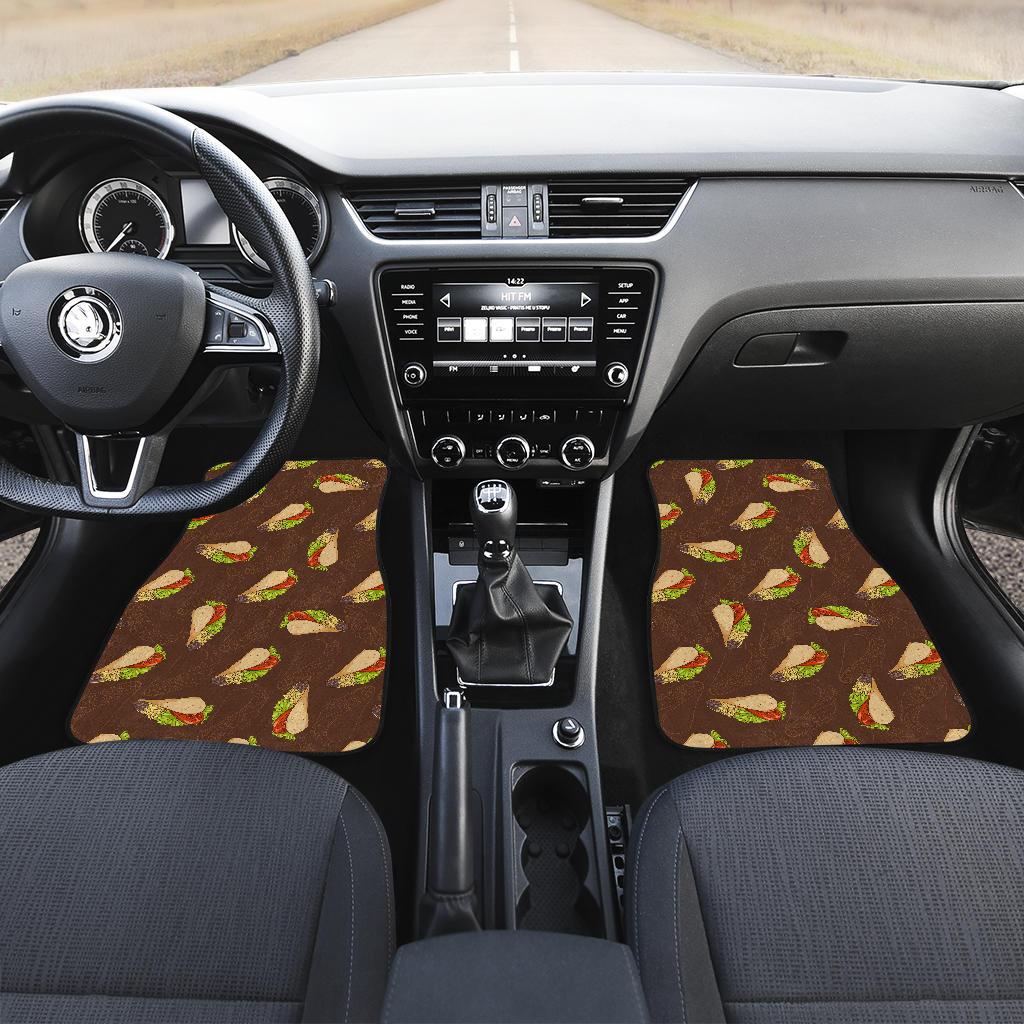 Taco Pattern Print Design TC08 Car Floor Mats-JORJUNE.COM