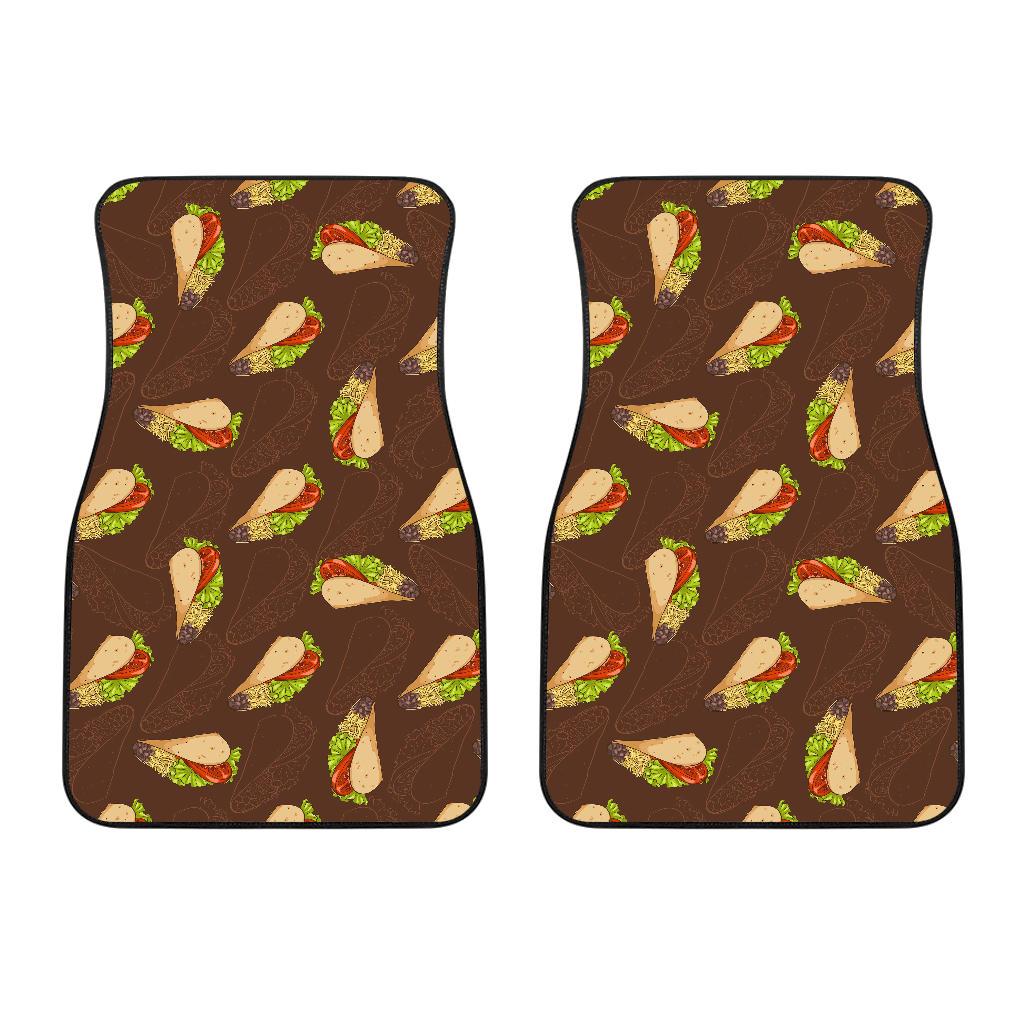 Taco Pattern Print Design TC08 Car Floor Mats-JORJUNE.COM