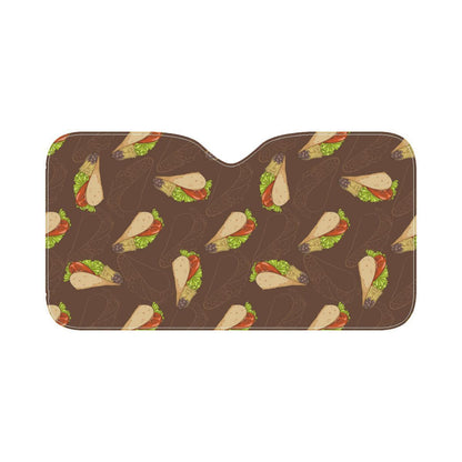 Taco Pattern Print Design TC08 Car Sun Shade-JorJune
