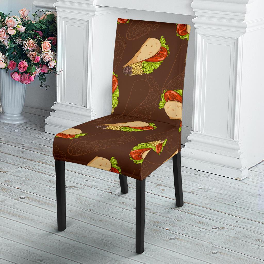 Taco Pattern Print Design TC08 Dining Chair Slipcover-JORJUNE.COM