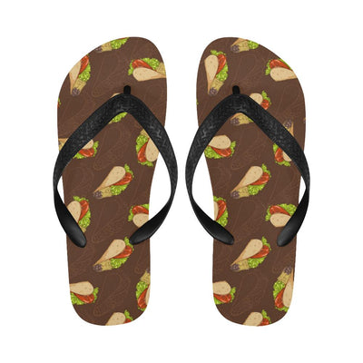 Taco Pattern Print Design TC08 Flip Flops-JorJune