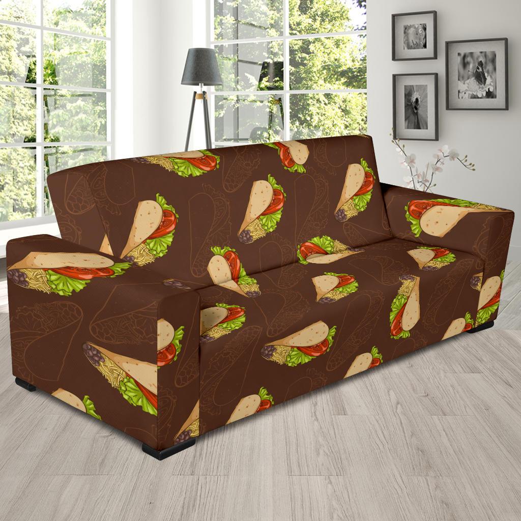 Taco Pattern Print Design TC08 Sofa Slipcover-JORJUNE.COM