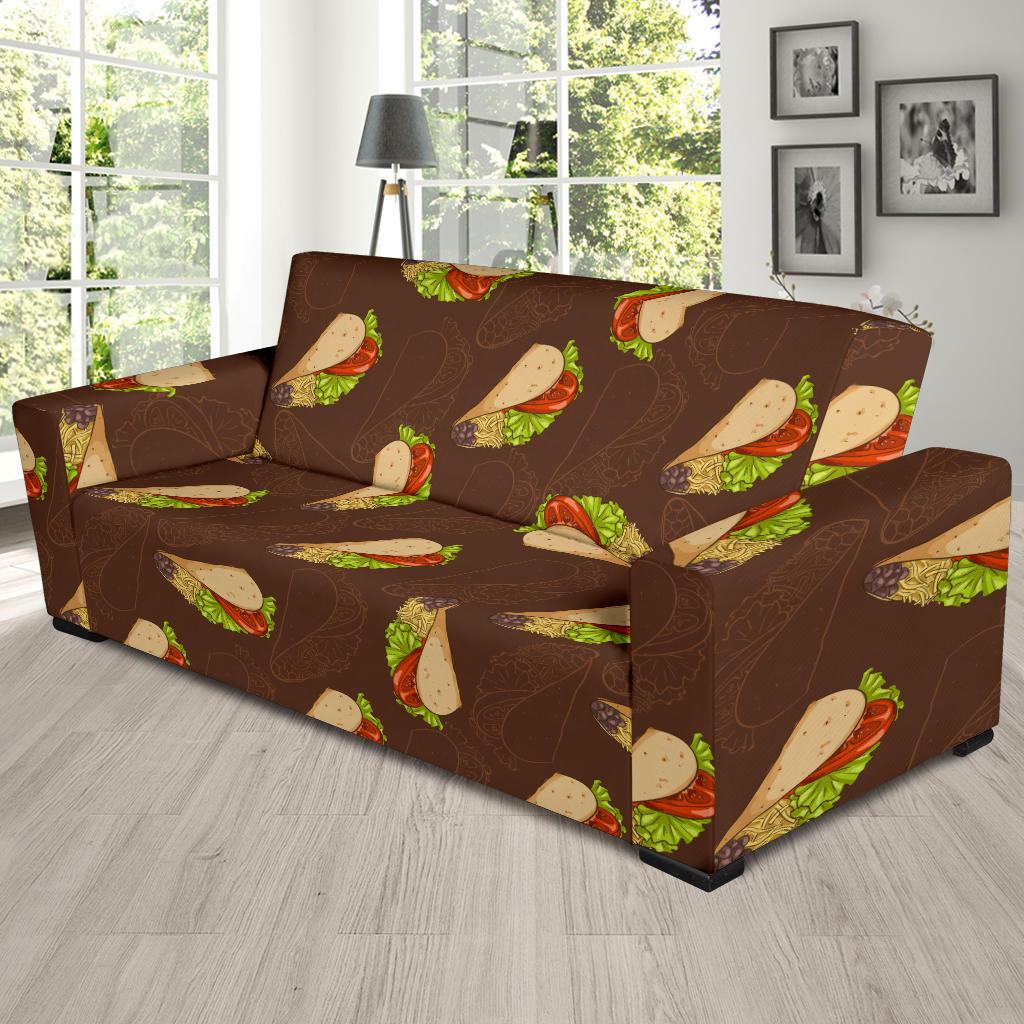 Taco Pattern Print Design TC08 Sofa Slipcover-JORJUNE.COM
