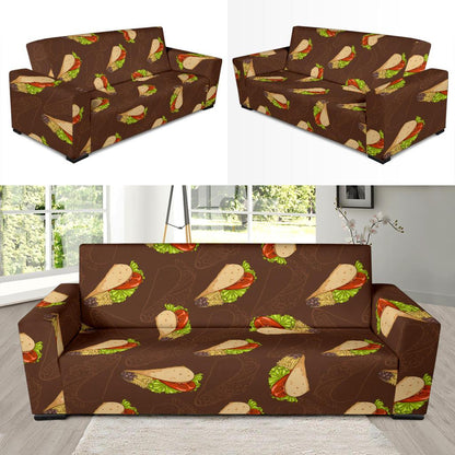 Taco Pattern Print Design TC08 Sofa Slipcover-JORJUNE.COM