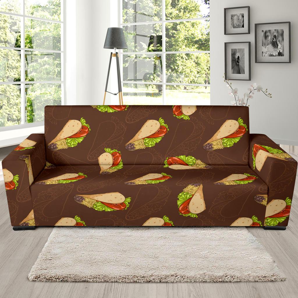 Taco Pattern Print Design TC08 Sofa Slipcover-JORJUNE.COM