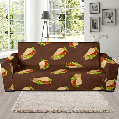 Taco Pattern Print Design TC08 Sofa Slipcover-JORJUNE.COM