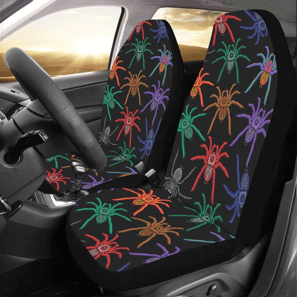 Tarantula Neon Color Pattern Print Design 03 Car Seat Covers (Set of 2)-JORJUNE.COM