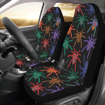 Tarantula Neon Color Pattern Print Design 03 Car Seat Covers (Set of 2)-JORJUNE.COM