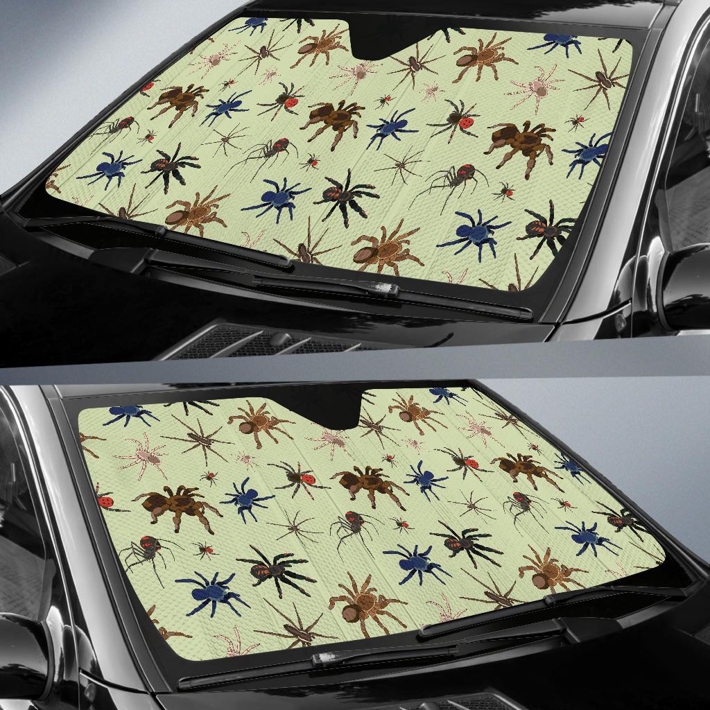 Tarantula Pattern Print Design 02 Car Sun Shades-JORJUNE.COM