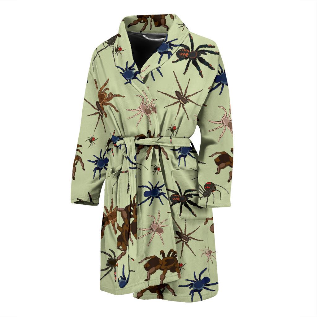 Tarantula Pattern Print Design 02 Men Bathrobe-JORJUNE.COM