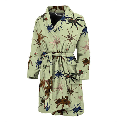 Tarantula Pattern Print Design 02 Men Bathrobe-JORJUNE.COM