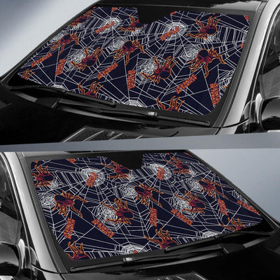 Tarantula Spiderwebs Pattern Print Design 01 Car Sun Shades-JORJUNE.COM