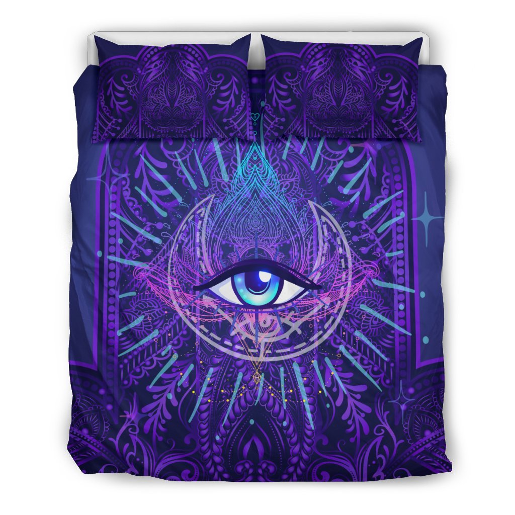 Third Eye Moon Mandala Duvet Cover Bedding Set