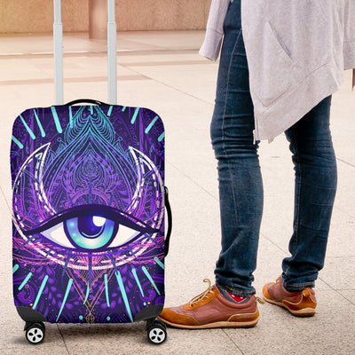 Third Eye Moon Mandala Luggage Cover Protector