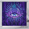 Third Eye Moon Mandala Shower Curtain