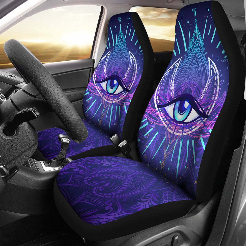 Third Eye Moon Mandala Universal Fit Car Seat Covers