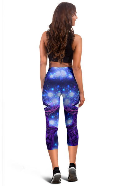 Third Eye Moon Mandala Women Capris