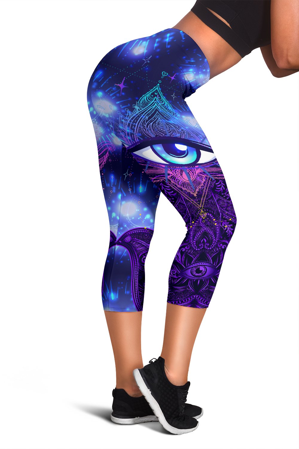 Third Eye Moon Mandala Women Capris