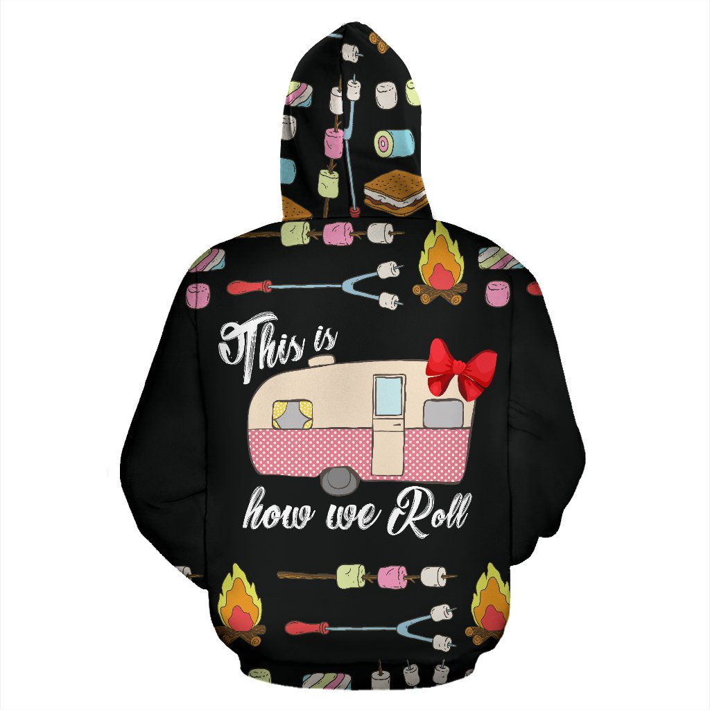 This is how we Roll Campfire Camping All Over Print Hoodie