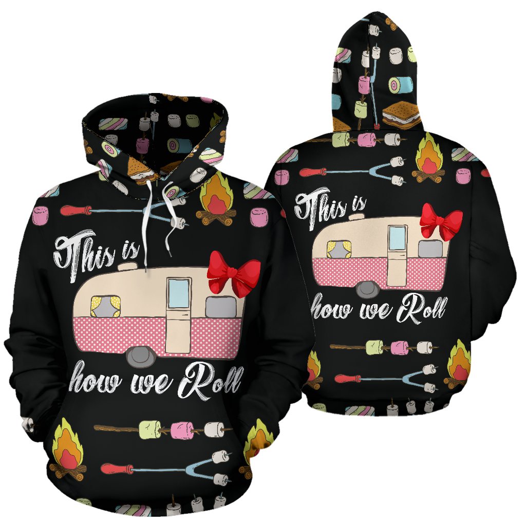 This is how we Roll Campfire Camping All Over Print Hoodie