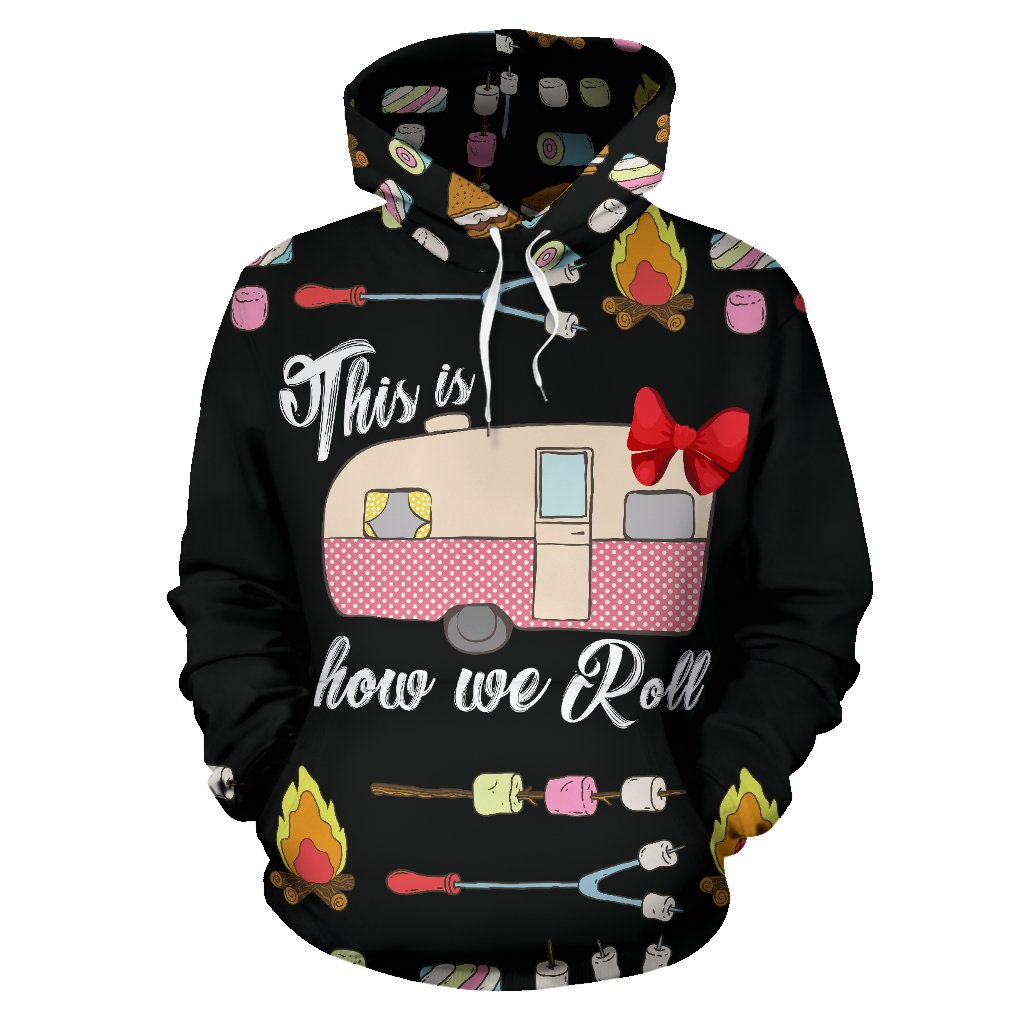 This is how we Roll Campfire Camping All Over Print Hoodie