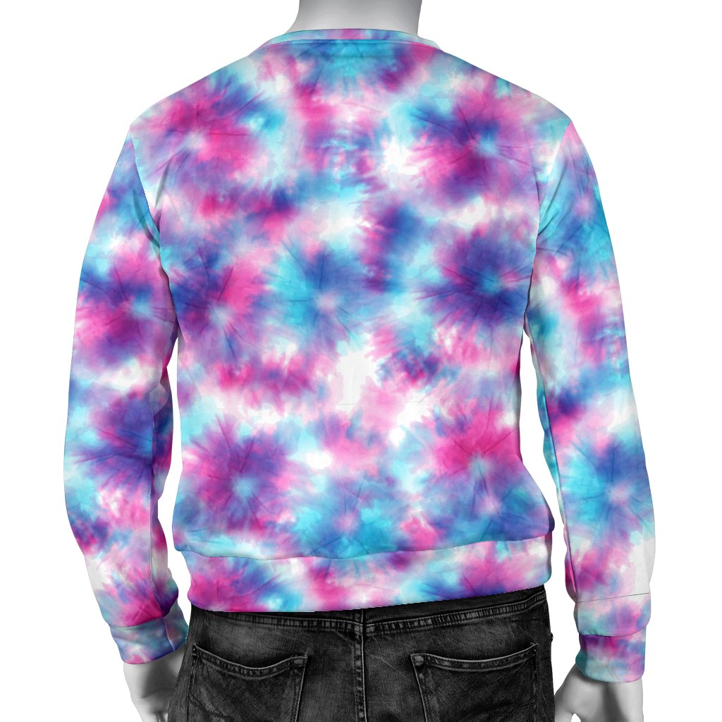 Tie Dry Blue Pink Men Crewneck Sweatshirt