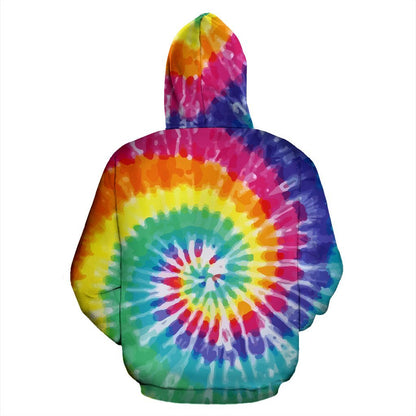 Tie Dry All Over Zip Up Hoodie