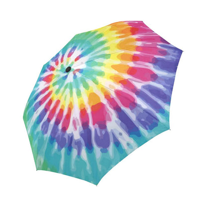 Tie Dye Automatic Foldable Umbrella