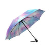 Tie Dye Blue Pink Automatic Foldable Umbrella