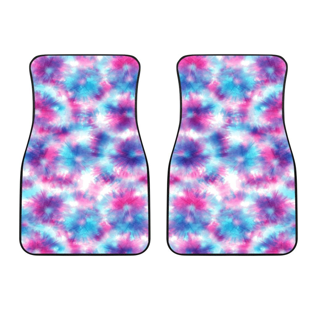 Tie Dry Blue Pink Car Floor Mats