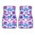 Tie Dry Blue Pink Car Floor Mats