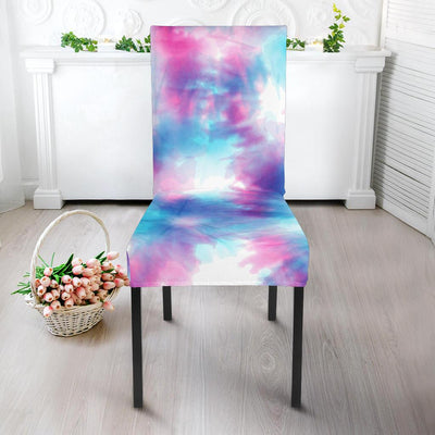 Tie Dye Blue Pink Dining Chair Slipcover-JORJUNE.COM