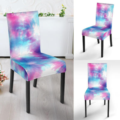 Tie Dye Blue Pink Dining Chair Slipcover-JORJUNE.COM