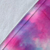 Tie Dye Blue Pink Fleece Blanket