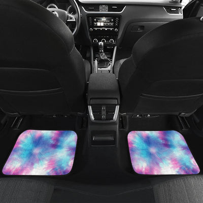 Tie Dye Blue Pink Front and Back Car Floor Mats