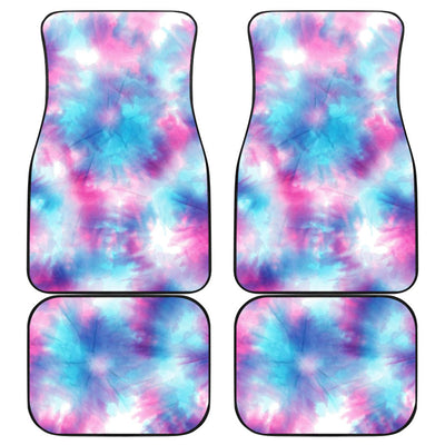 Tie Dye Blue Pink Front and Back Car Floor Mats