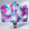 Tie Dye Blue Pink Hooded Blanket-JORJUNE.COM