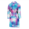 Tie Dye Blue Pink Men Bath Robe