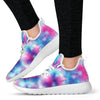 Tie Dye Blue Pink Mesh Knit Sneakers Shoes