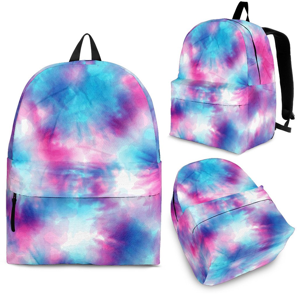 Tie Dye Blue Pink Premium Backpack