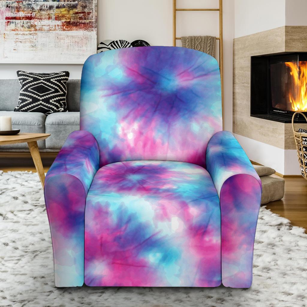 Tie Dye Blue Pink Recliner Slipcover-JORJUNE.COM