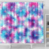 Tie Dye Blue Pink Shower Curtain